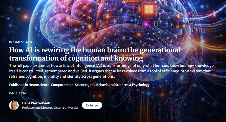 How AI is rewiring the human brain: the generational transformation of cognition and knowing