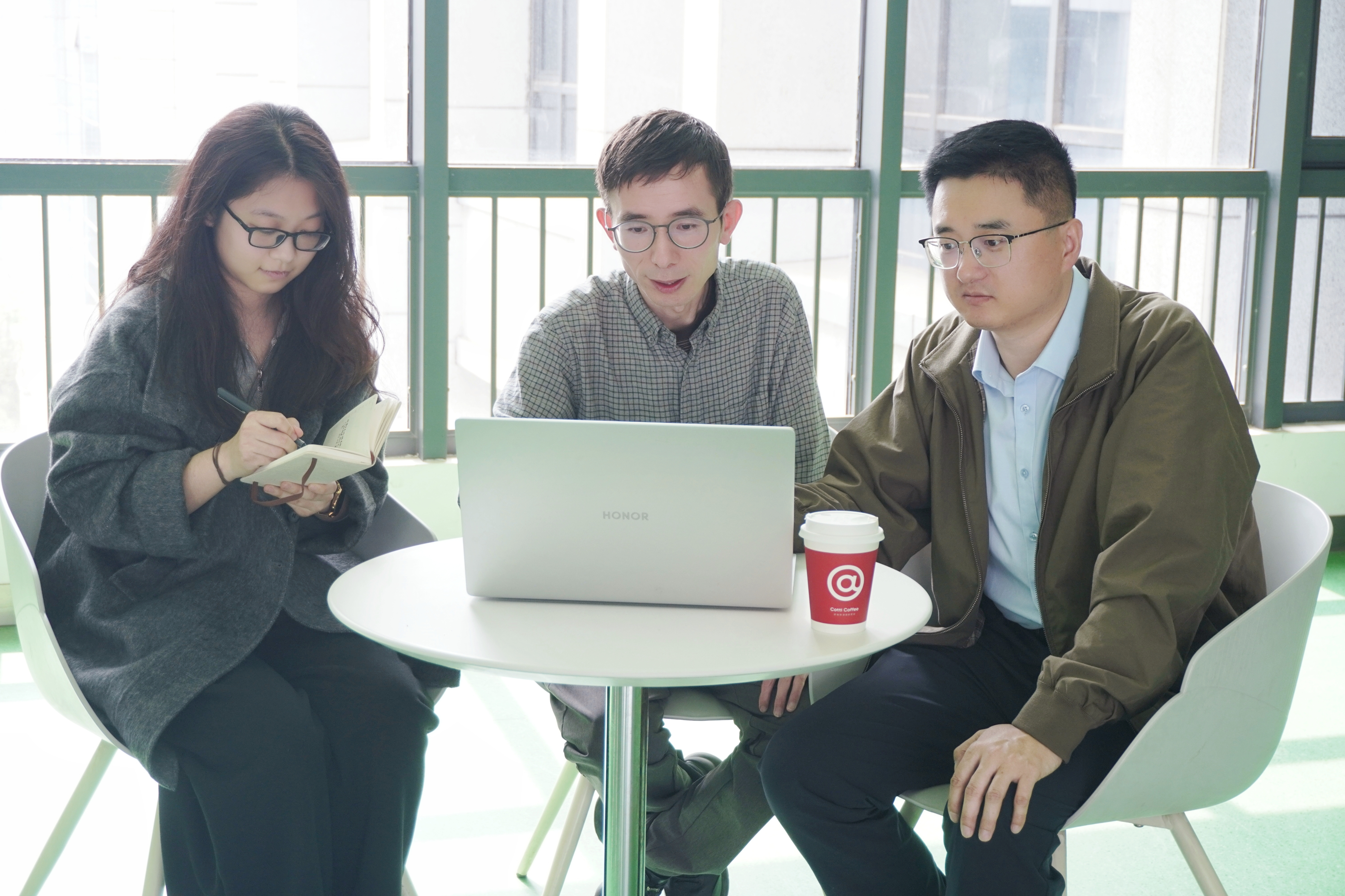 From left to right: Yixin Ma, Botao Fa, and Zhengtao Xiao.