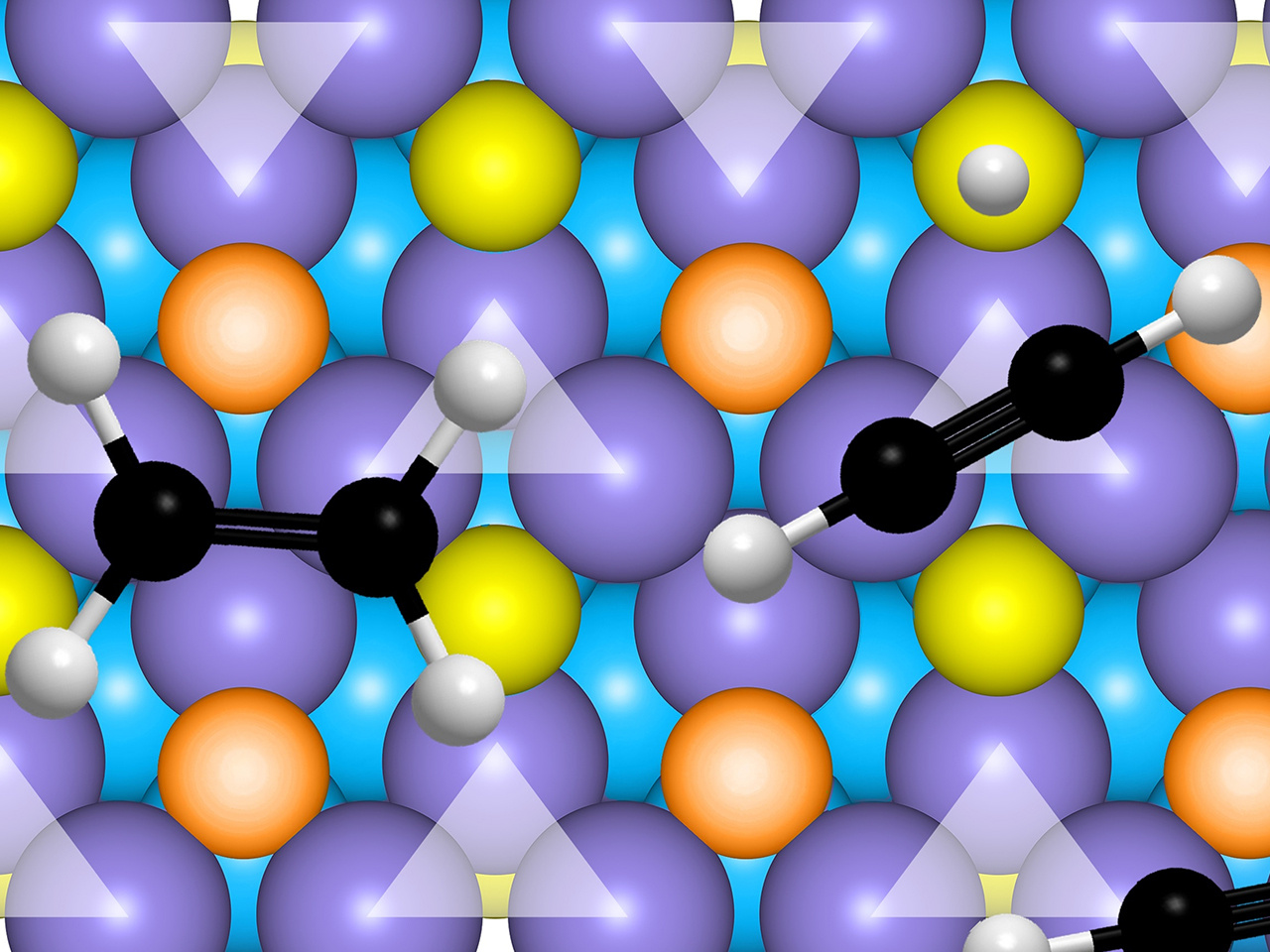 Selective ensembles in supported palladium sulfide nanoparticles for alkyne semi-hydrogenation