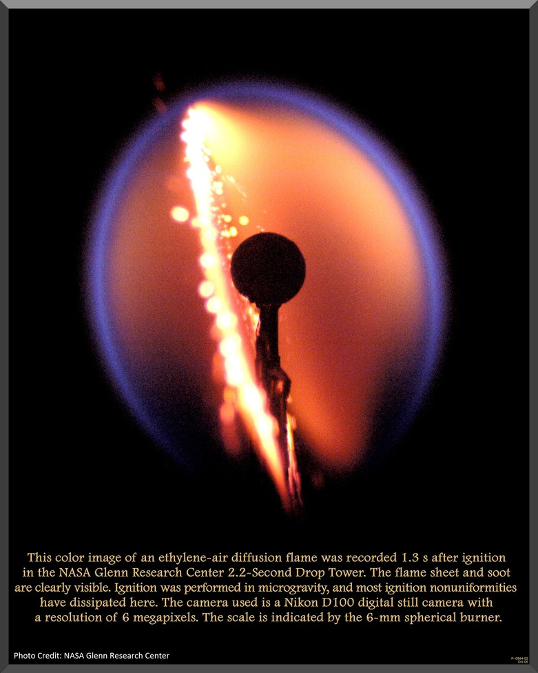 Flames in Space Image Poll: Ethylene Diffusion Flame #2