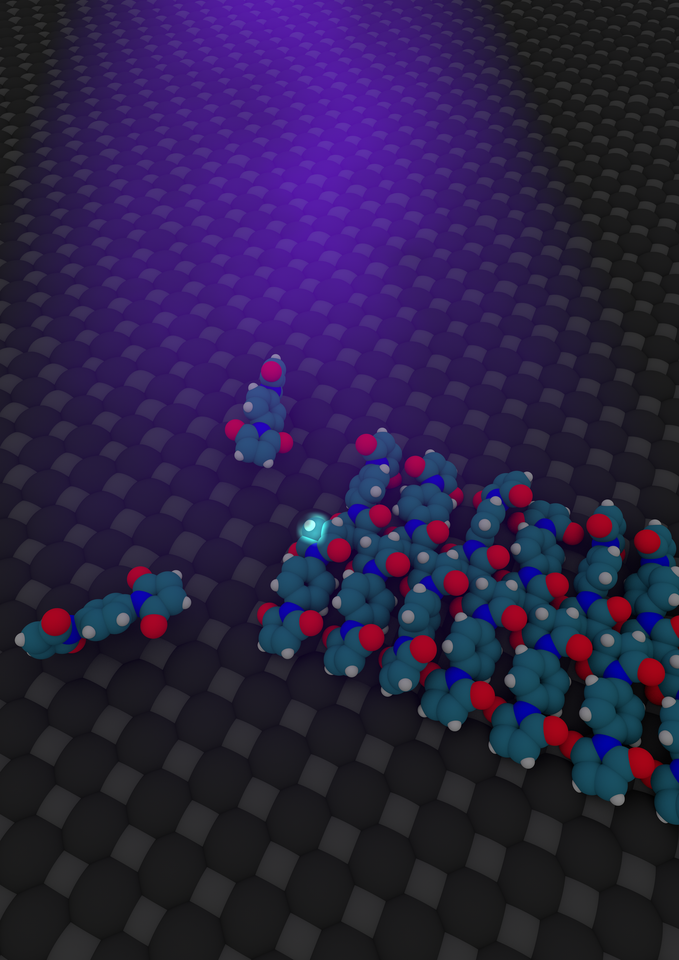 Micrometre-long covalent organic fibres by photoinitiated chain-growth radical polymerization on an alkali-halide surface