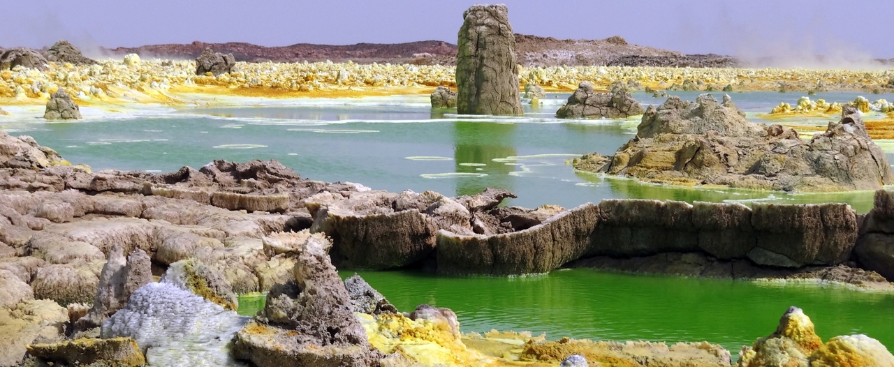 Archaea, biomorphs and life limits at the geothermal field of Dallol
