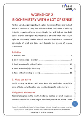 Biochemistry with a lot of sense – SEBBM workshop 2
