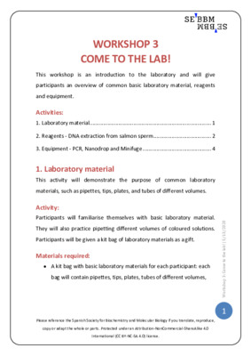 Come to the lab – SEBBM workshop 3
