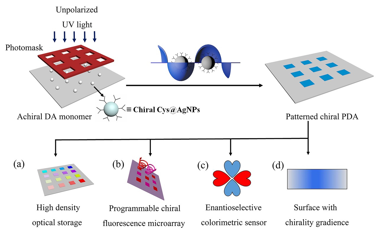 Highly Enantioselective Photo-polymerization Enhanced by Chiral Nanoparticles and in situ Photopatterning of Chirality 