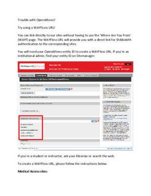 Click here for OpenAthens Issues!