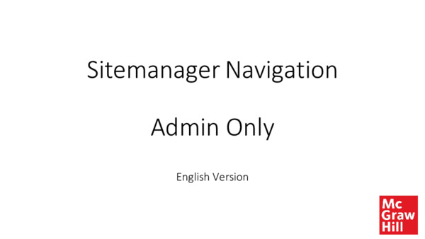 Sitemanager Guide