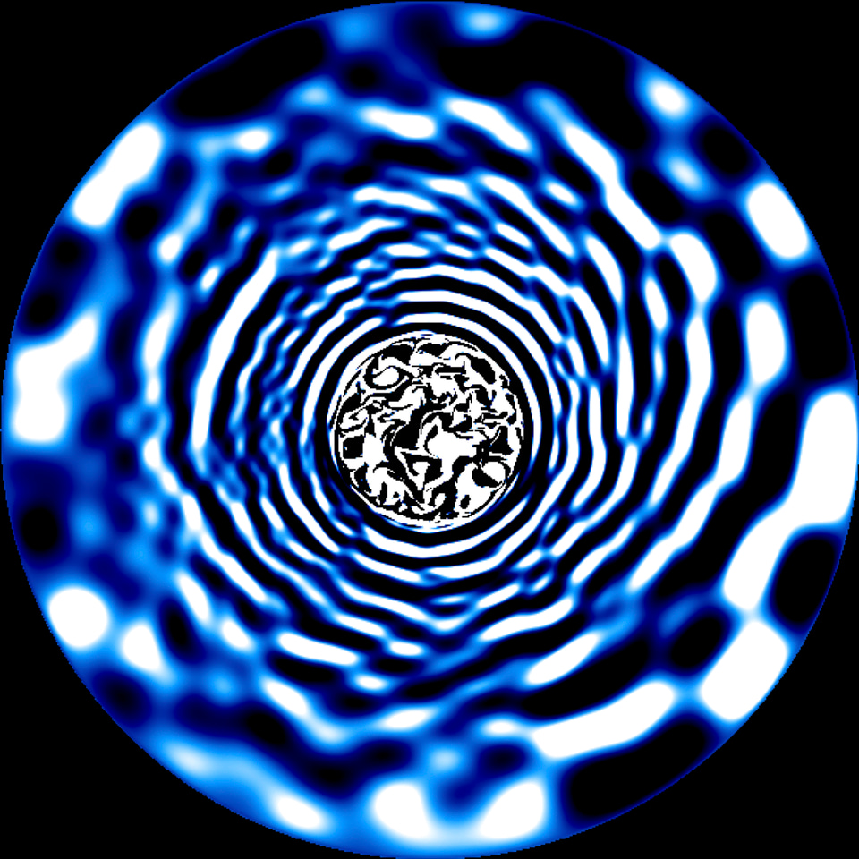 Low-frequency gravity waves in blue supergiants revealed by high-precision space photometry 