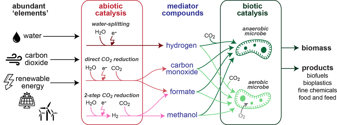 Towards sustainable electromicrobial production: combining the best of chemistry and biology 