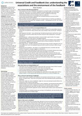 Rosie Sourbut: Understanding the associations and the environment of the foodbank