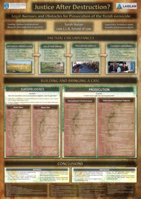 2018 Laidlaw Scholars - Sarah Honan - Research Poster