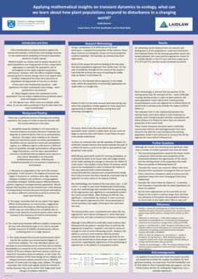 2019 Laidlaw Scholars - Aoife Kearins - Research Poster
