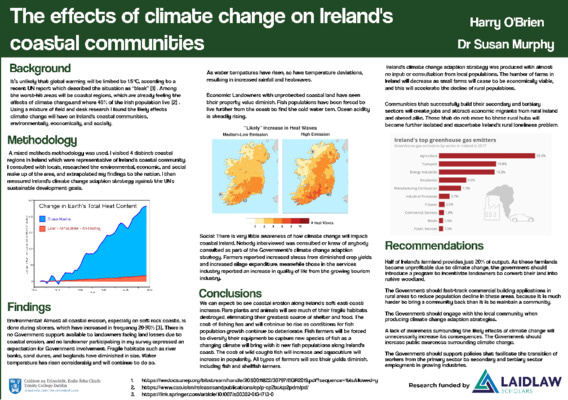 2020 Laidlaw Scholars - Harry O'Brien - Research Poster
