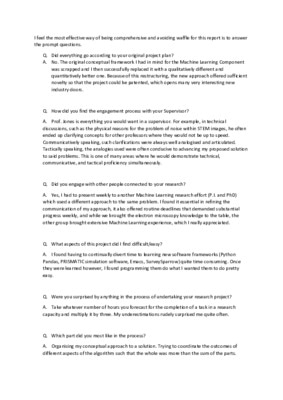 2020 Laidlaw Scholars - Michael Mitchell - Reflective Report (Summer 1)