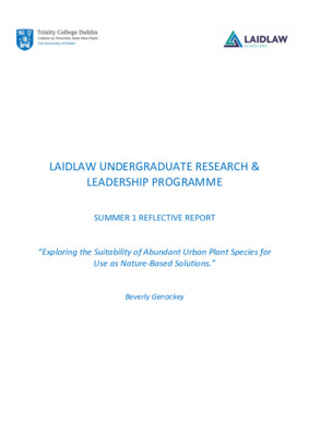 2020 Laidlaw Scholars - Beverly Genockey - Reflective Report (Summer 1)