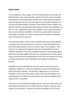  2021 Laidlaw Scholars - Mairead Maguire - Reflective Report (Summer 2)