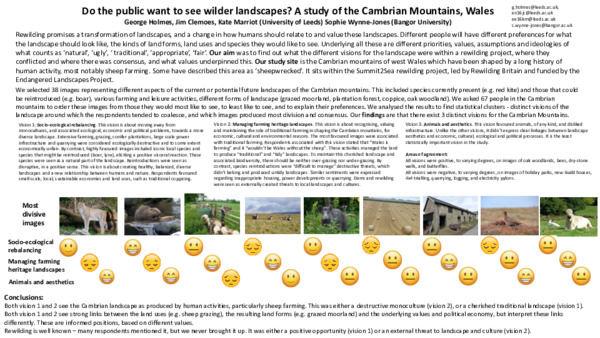 James Clemoes - Do the public want to see wilder landscapes? A study of the Cambrian Mountains, Wales