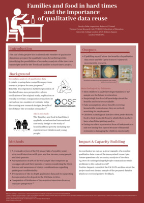 Families and Food in Hard Times and the Importance of Qualitative Data Reuse