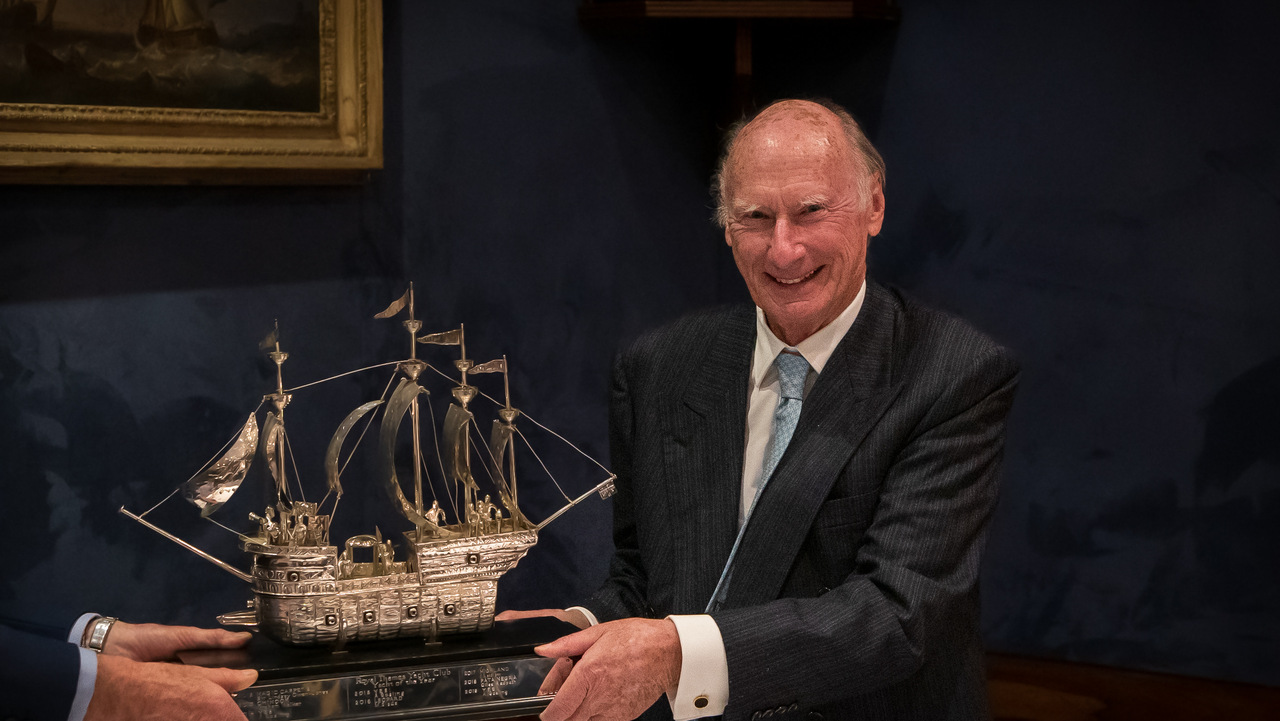 Lord Laidlaw is awarded the Galleon - Yacht of the Year Award
