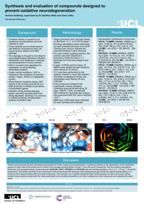 Synthesis and evaluation of compounds designed to prevent oxidative neurodegeneration