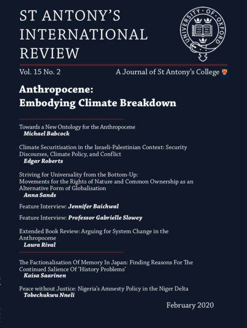 Research Published in the St Antony's International Review