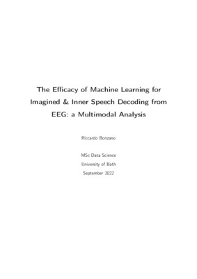 The efficacy of machine learning for imagined & inner speech decoding from EEG: a multimodal analysis