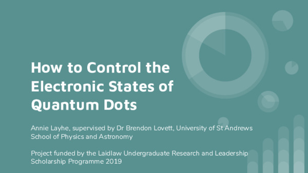 How to Control the Electronic States of Quantum Dots Presentation