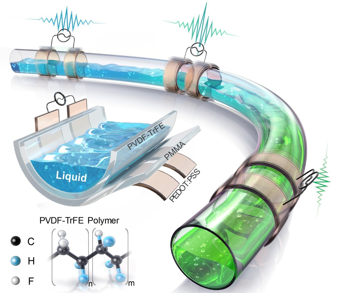 Sensing and Memorising Liquids with Polarity Interactive Ferroelectric Sound
