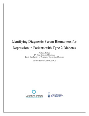 Identifying Diagnostic Biomarkers for Depression in Patients with Type 2 Diabetes