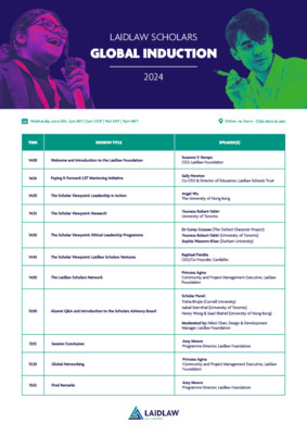 [UPDATED] Agenda | Global Induction Session 2024