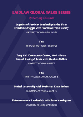 Upcoming #LaidlawGlobalTalks Sessions