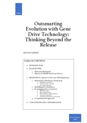 Outsmarting Evolution with Gene Drive Technology: Thinking Beyond the Release