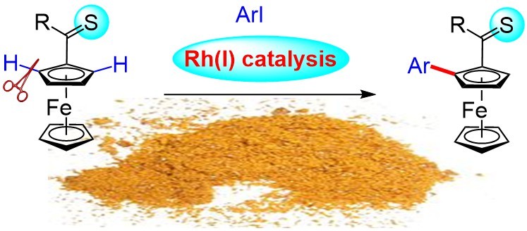 Rh(I)-Catalyzed Enantioselective C-H Bond Arylation: Efficient Access to Planar Chiral Ferrocenyl Thioketones