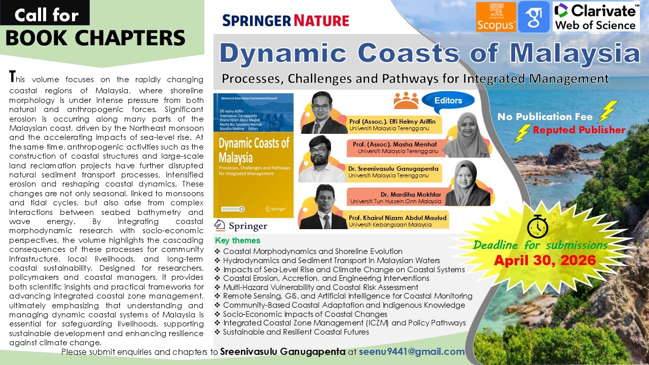 Call for Book Chapters: Dynamic Coasts of Malaysia— Advances in Asian Human-Environmental Research Series