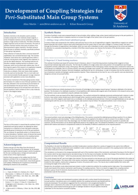 Development of Coupling Strategies for Peri-Substituted Main Group Systems Poster