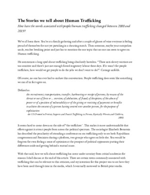 The Stories of Human Trafficking