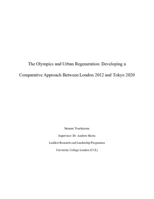 The Olympics and Urban Regeneration: Developing a Comparative Approach Between London 2012 and Tokyo 2020