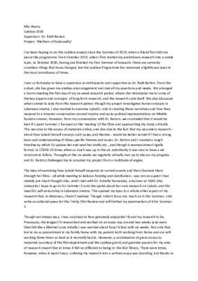 Summer 1 Reflexive Report 