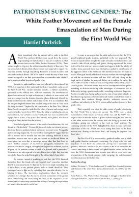 What The White Feather Movement Tells Us About Perceptions of Gender During WWI 