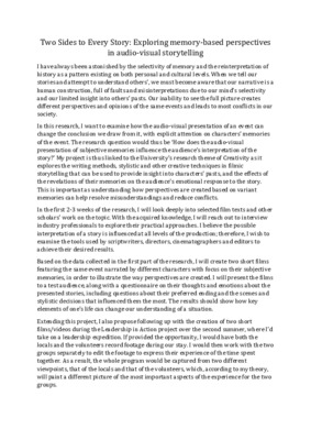 Two Sides to Every Story: Exploring memory-based perspectives in audio-visual storytelling