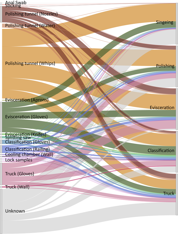 Tracking food-contaminating microbes with DNA sequencing