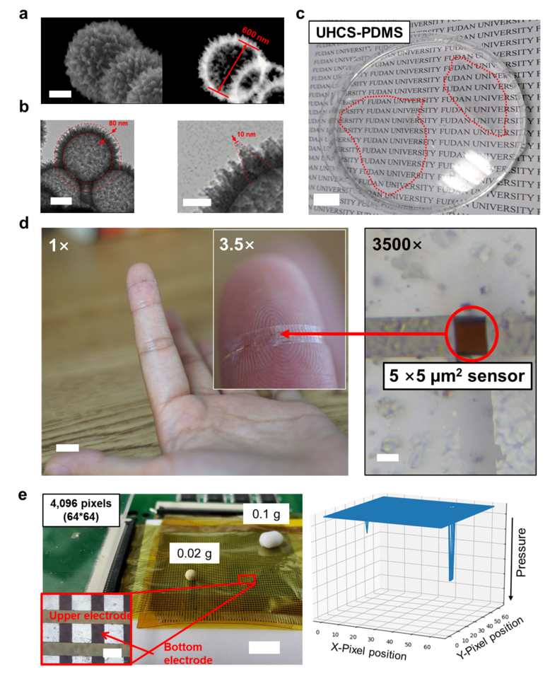 Quantum effect-based flexible and transparent pressure sensors with ultrahigh sensitivity and sensing density