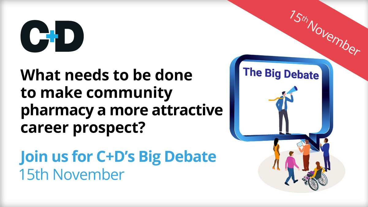 Join the Big Debate on careers in community pharmacy – November 15
