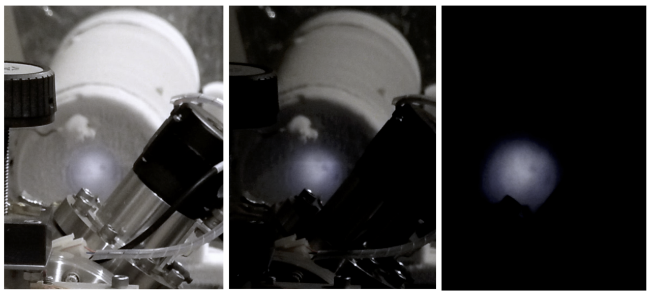 Europa Glows: A laboratory prediction based on a serendipitous discovery