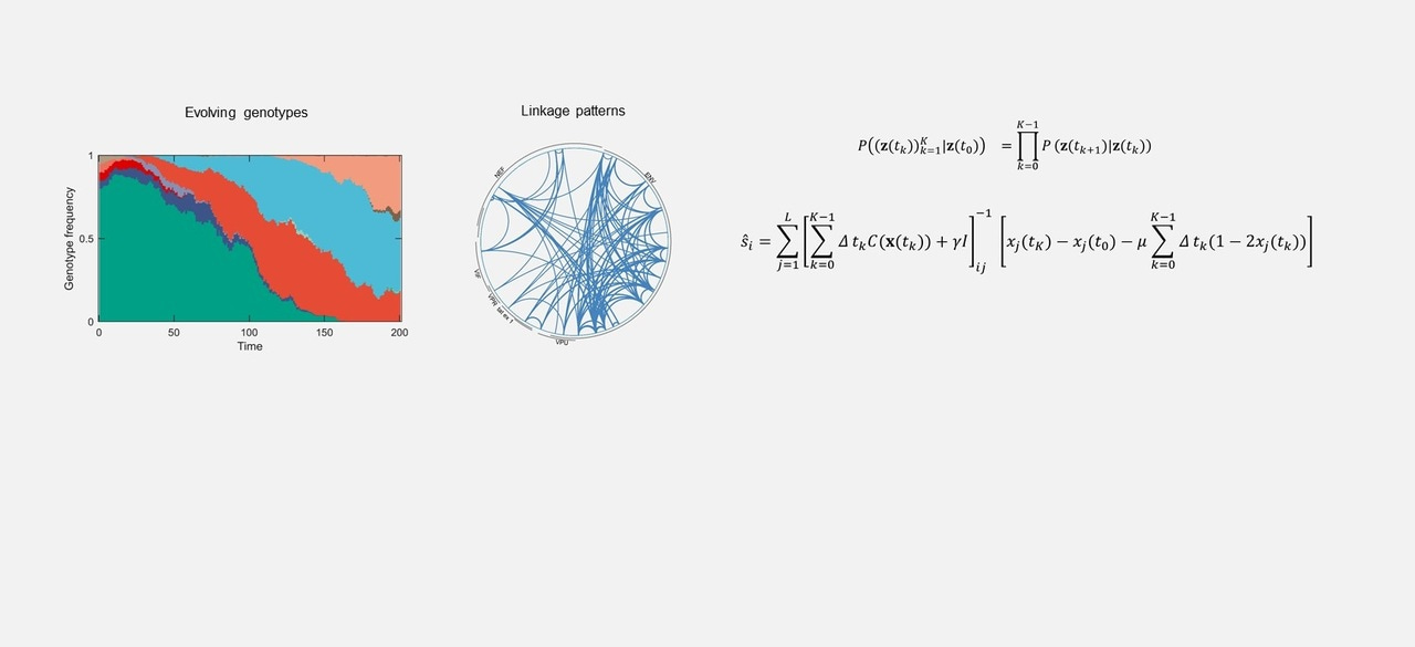 Inferring fitness by resolving linkage from time-series sequence data 