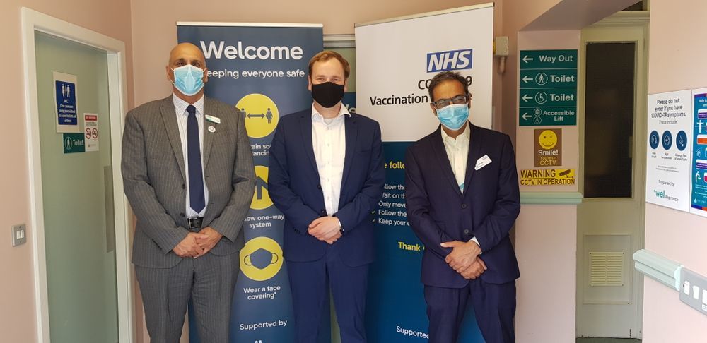 MP praises the work at the local Mass Vaccination Centre in Hazel Grove