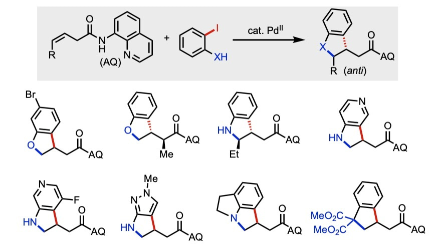 Anti-selective [3+2] (Hetero)annulation of non-conjugated alkenes via directed nucleopalladation
