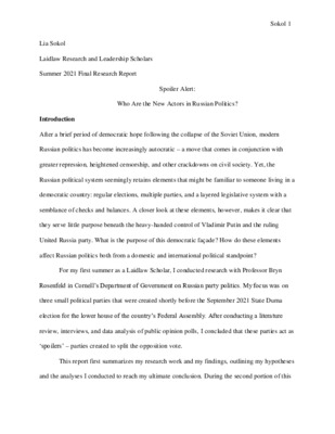 Laidlaw Write-up – Summer 2021