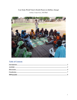 Case Study World Vision's Health Projects In Kaffrine Senegal (1)