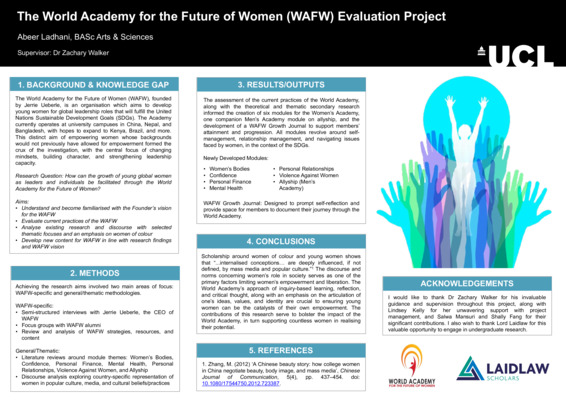 The World Academy for the Future of Women (WAFW) Evaluation Project | Academic Poster